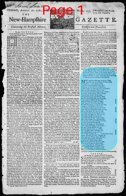 Page thumbnail for The New Hampshire Gazette