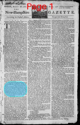 Page thumbnail for The New Hampshire Gazette