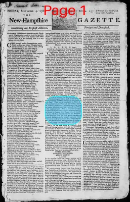 Page thumbnail for The New Hampshire Gazette