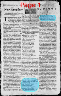 Page thumbnail for The New Hampshire Gazette