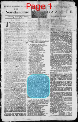 Page thumbnail for The New Hampshire Gazette