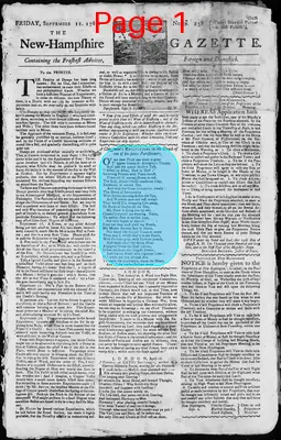 Page thumbnail for The New Hampshire Gazette