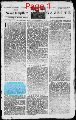 Page thumbnail for The New Hampshire Gazette