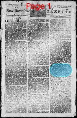 Page thumbnail for The New Hampshire Gazette