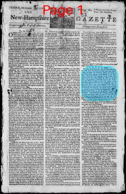 Page thumbnail for The New Hampshire Gazette