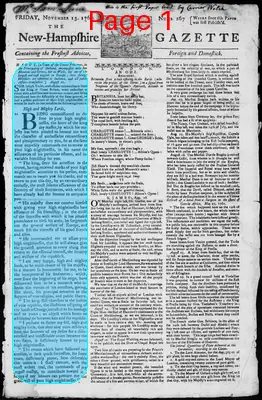 Page thumbnail for The New Hampshire Gazette