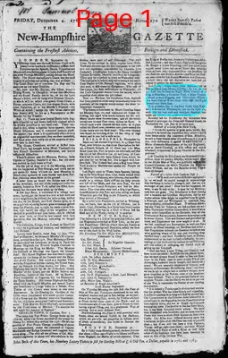 Page thumbnail for The New Hampshire Gazette