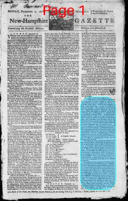 Page thumbnail for The New Hampshire Gazette