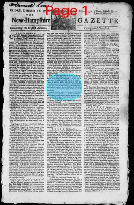 Page thumbnail for The New Hampshire Gazette