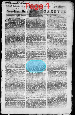 Page thumbnail for The New Hampshire Gazette