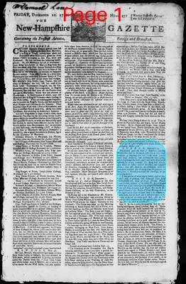 Page thumbnail for The New Hampshire Gazette