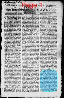 Page thumbnail for The New Hampshire Gazette