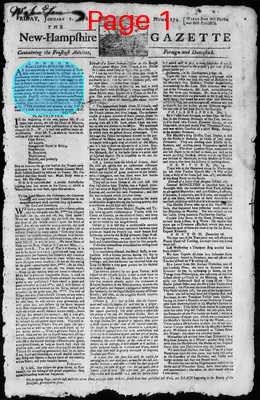 Page thumbnail for The New Hampshire Gazette