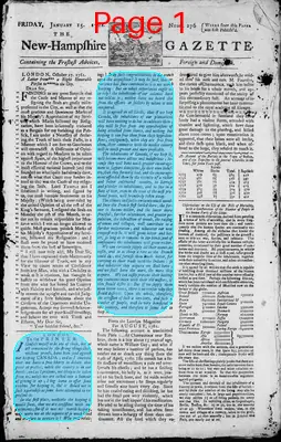 Page thumbnail for The New Hampshire Gazette