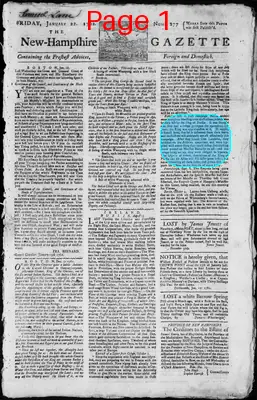 Page thumbnail for The New Hampshire Gazette