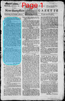 Page thumbnail for The New Hampshire Gazette