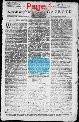 Page thumbnail for The New Hampshire Gazette