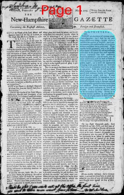 Page thumbnail for The New Hampshire Gazette