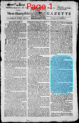 Page thumbnail for The New Hampshire Gazette