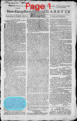 Page thumbnail for The New Hampshire Gazette