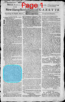Page thumbnail for The New Hampshire Gazette