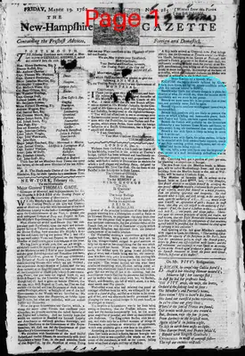 Page thumbnail for The New Hampshire Gazette