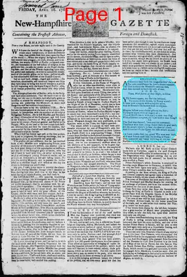 Page thumbnail for The New Hampshire Gazette