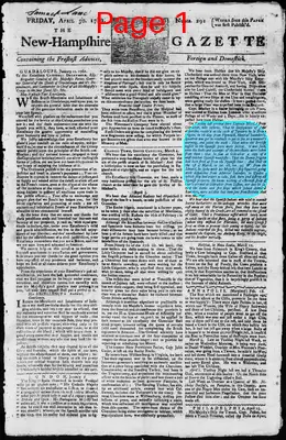 Page thumbnail for The New Hampshire Gazette
