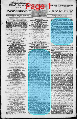 Page thumbnail for The New Hampshire Gazette