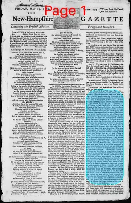 Page thumbnail for The New Hampshire Gazette
