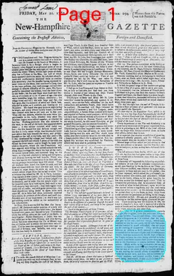 Page thumbnail for The New Hampshire Gazette