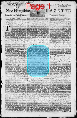 Page thumbnail for The New Hampshire Gazette
