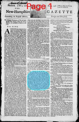 Page thumbnail for The New Hampshire Gazette