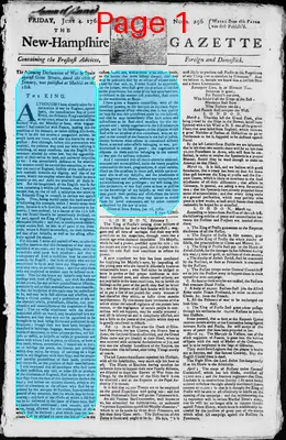 Page thumbnail for The New Hampshire Gazette