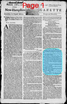 Page thumbnail for The New Hampshire Gazette