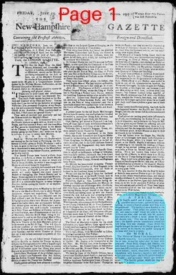 Page thumbnail for The New Hampshire Gazette