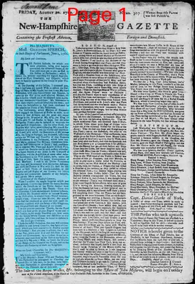 Page thumbnail for The New Hampshire Gazette