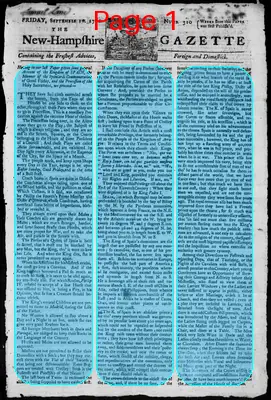 Page thumbnail for The New Hampshire Gazette