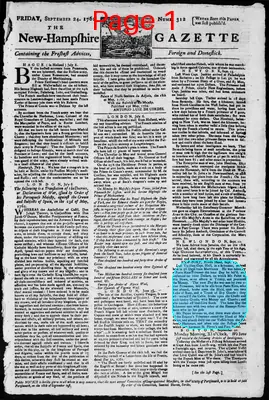 Page thumbnail for The New Hampshire Gazette