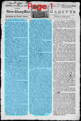 Page thumbnail for The New Hampshire Gazette