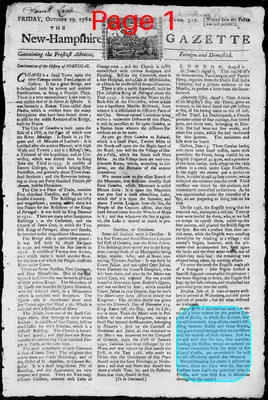 Page thumbnail for The New Hampshire Gazette