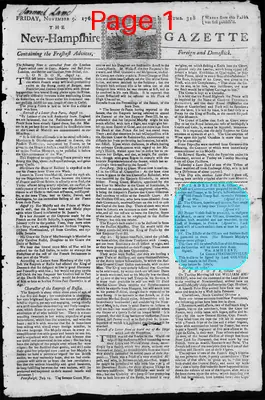Page thumbnail for The New Hampshire Gazette