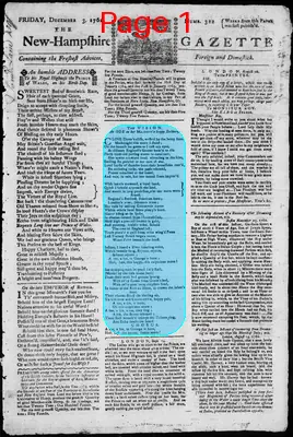 Page thumbnail for The New Hampshire Gazette