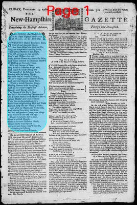 Page thumbnail for The New Hampshire Gazette