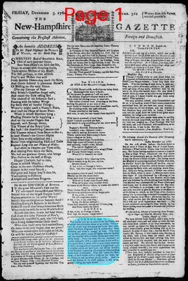 Page thumbnail for The New Hampshire Gazette