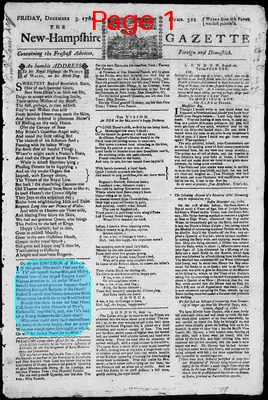 Page thumbnail for The New Hampshire Gazette