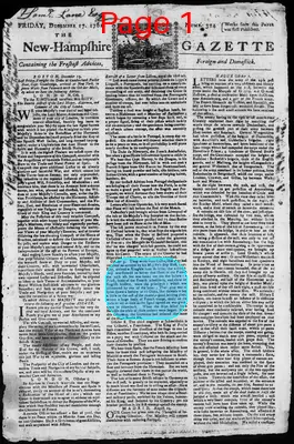 Page thumbnail for The New Hampshire Gazette