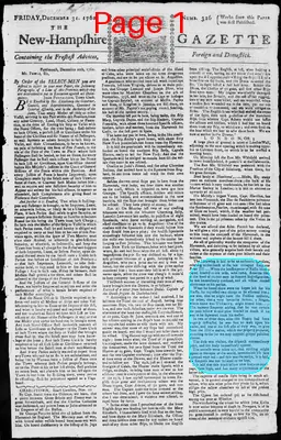 Page thumbnail for The New Hampshire Gazette