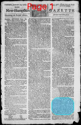 Page thumbnail for The New Hampshire Gazette