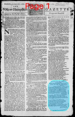 Page thumbnail for The New Hampshire Gazette